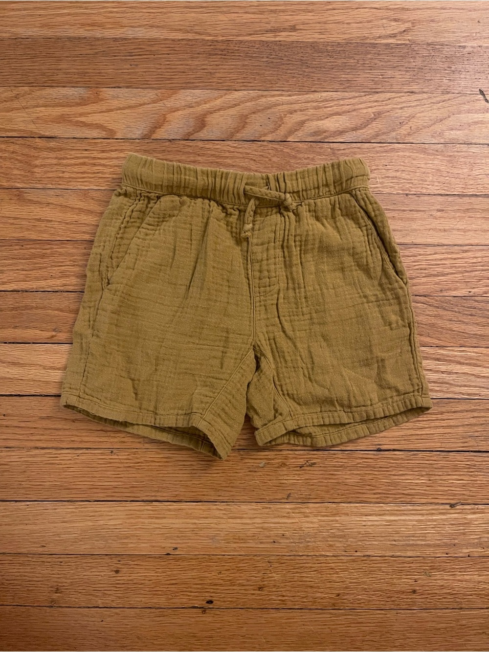 Rylee + Cru Olive Drawstring Gauze Shorts